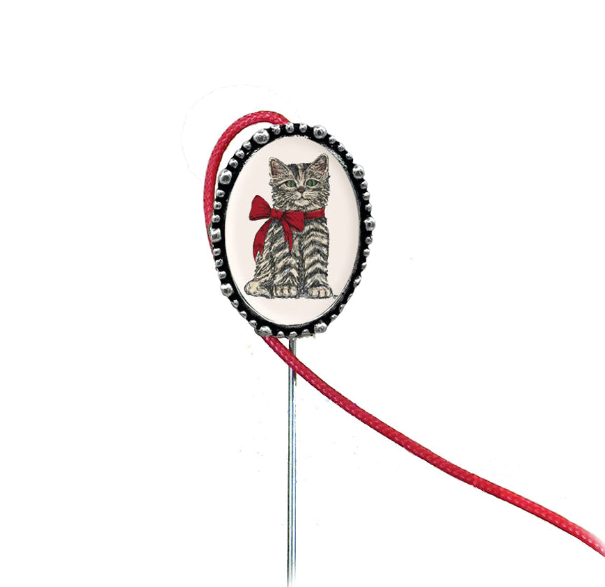 (01007) Bookflip's Kitten with Red Bow